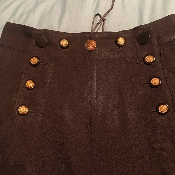 Vintage sailor pants. Blue black crêpe machine.⚓️tie up back  very unique. - Picture 3 of 11